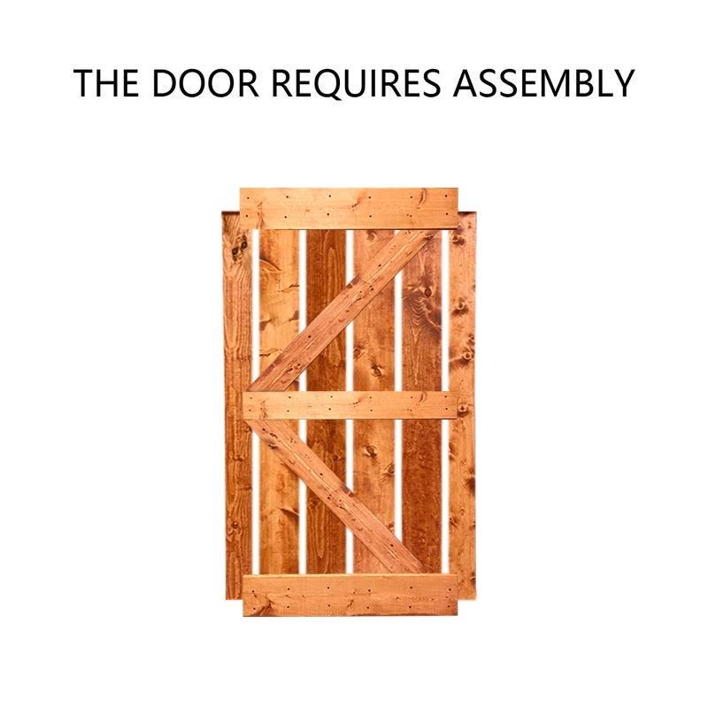 Walnut Barn Door with Hardware Kit N5764