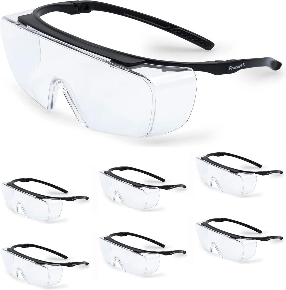 Safety Glasses Scratch Resistant Anti Fog Polycarbonate Lenses ANSI Z87.1 Rated UV Protection Pack of 2 A4464