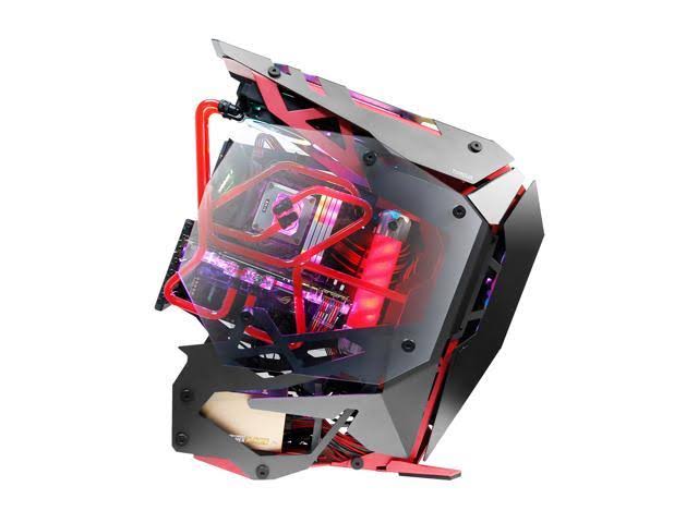 Black Red Aluminum ATX Mid Tower Computer Case X8219