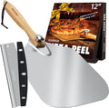 12 inch Aluminum Pizza Peel with Wood Handle I7939
