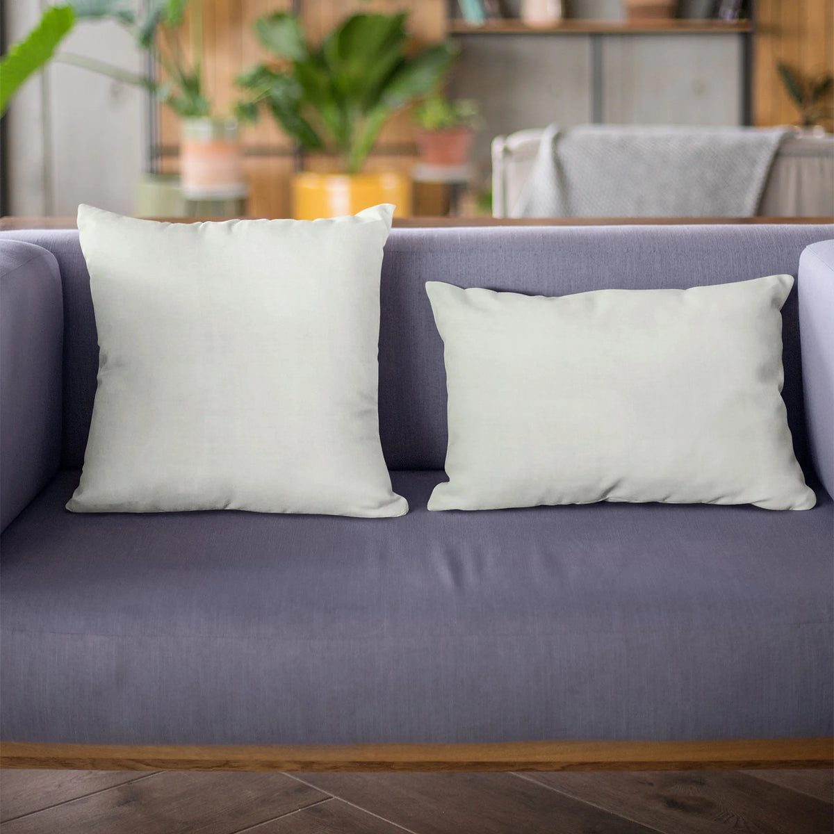 Baby Blue Solid Shiny Velvet Throw Pillow 12 x 20 in. E270646