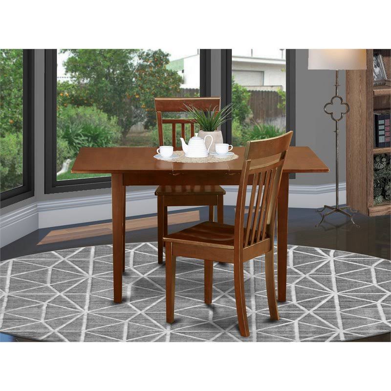3 PC Kitchen Table Set with Leaf and 2 Dining Chairs F83163
