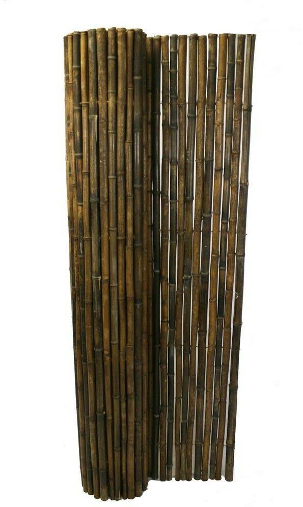 Black Rolled Bamboo Fence 6ft H x 8ft L I24287