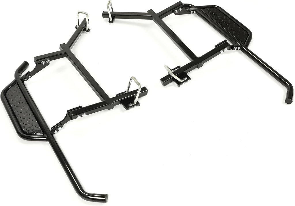 Black Steel Running Boards Set of 2 Side Step Rails X231
