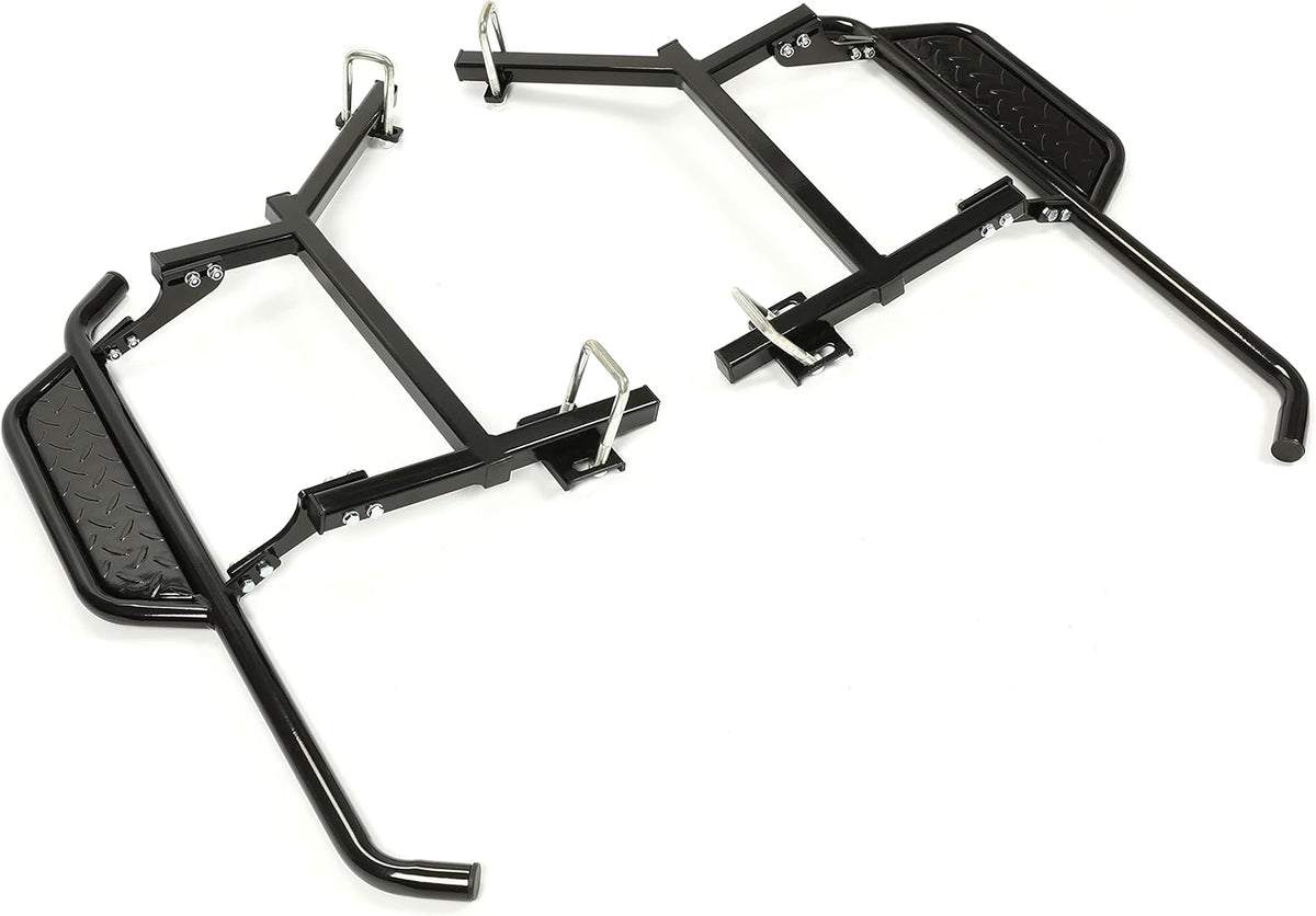 Black Steel Running Boards Set of 2 Side Step Rails X231