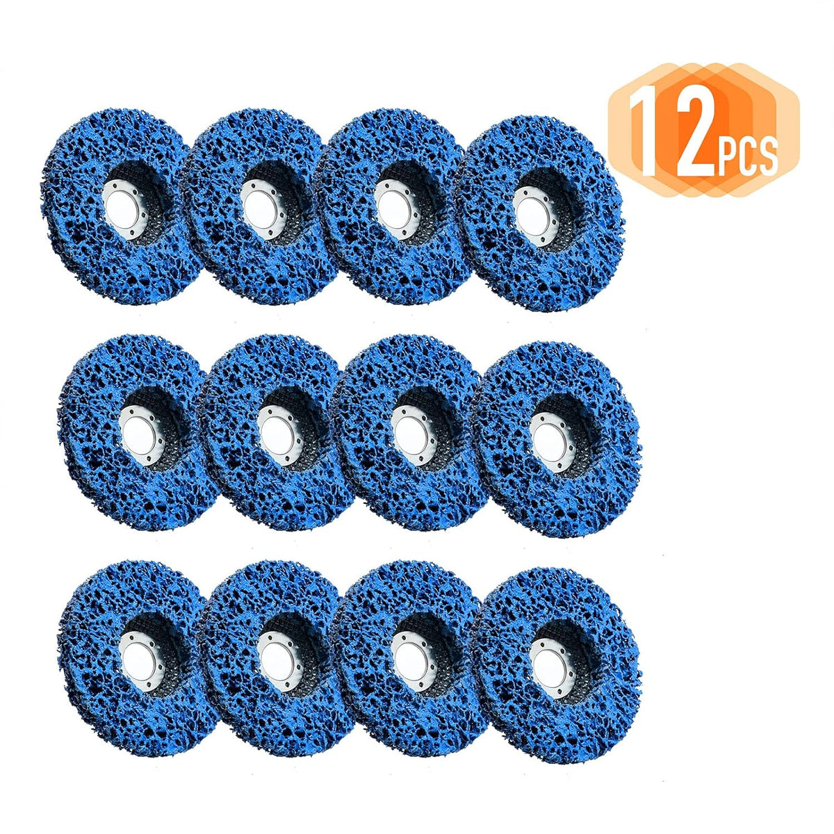 12 Pack Blue Stripping Wheel 4-1/2 x 7/8 inch J781