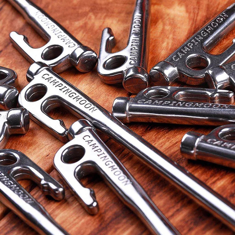 Heavy Duty Steel Tent Stakes Pegs with Hook and Hole Design W984