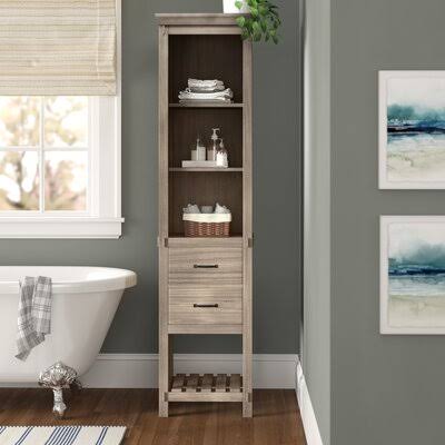 Yellow Solid Wood Linen Cabinet C389203