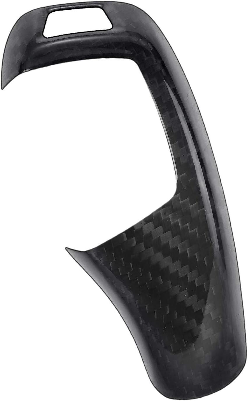 Carbon Fiber Gear Head Cap Sticker Interior Accessories (Black) Pack of 2 E635