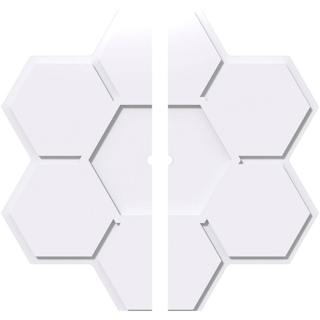 32 inchod x 1 inchid x 11 inchc x 1 inchp PVC Ceiling Medallion, Two Piece A2119