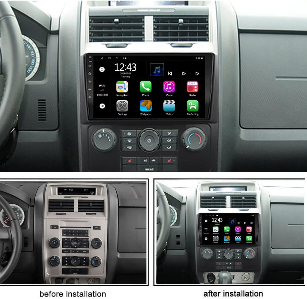 9 inch Android 11 Touch Screen Car Radio Head Unit for Ford Escape 2008-2012 X1043