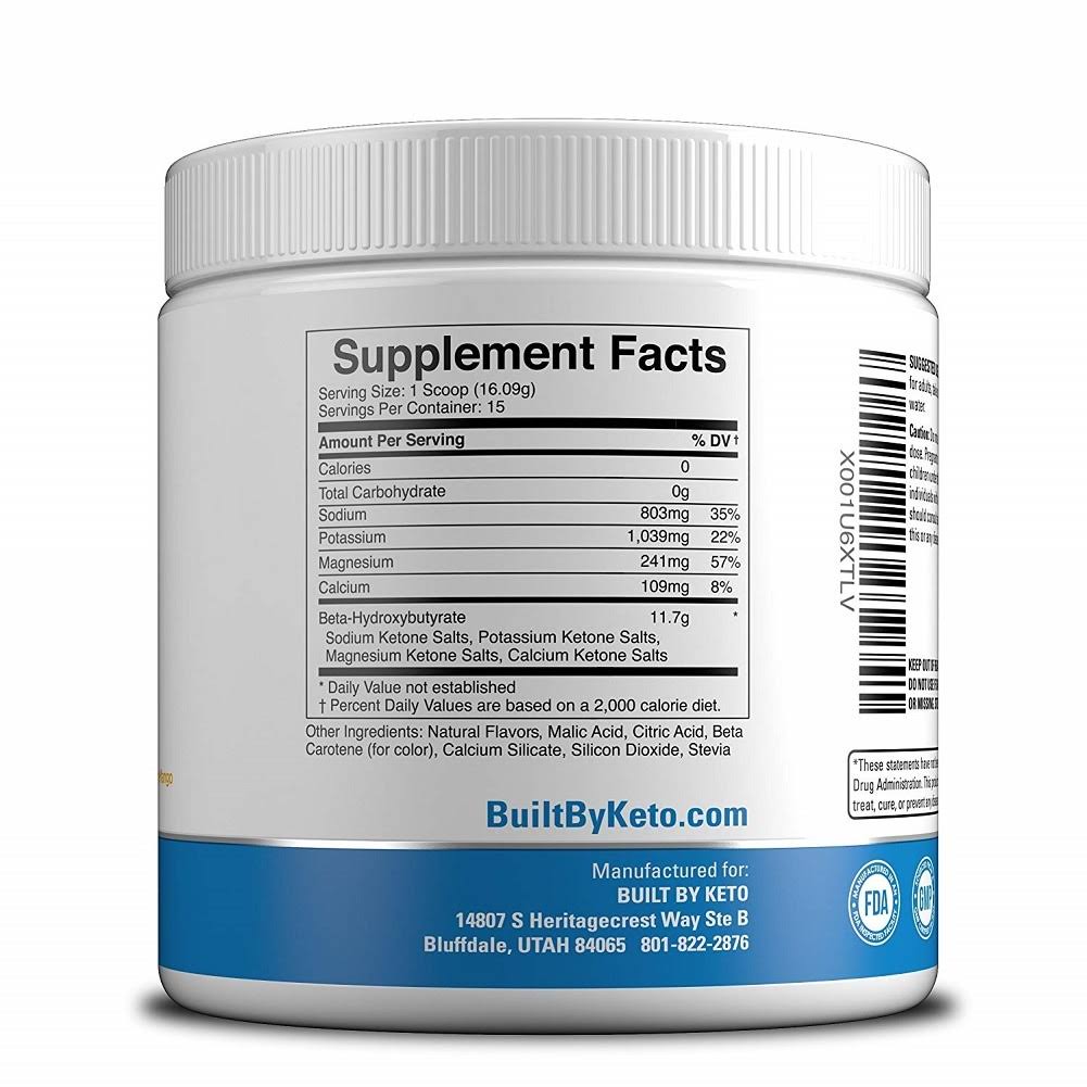 Keto BHB Salts Exogenous Ketones Orange Mango 242g R1710