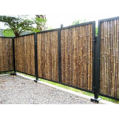 Black Rolled Bamboo Fence 6ft H x 8ft L I24287