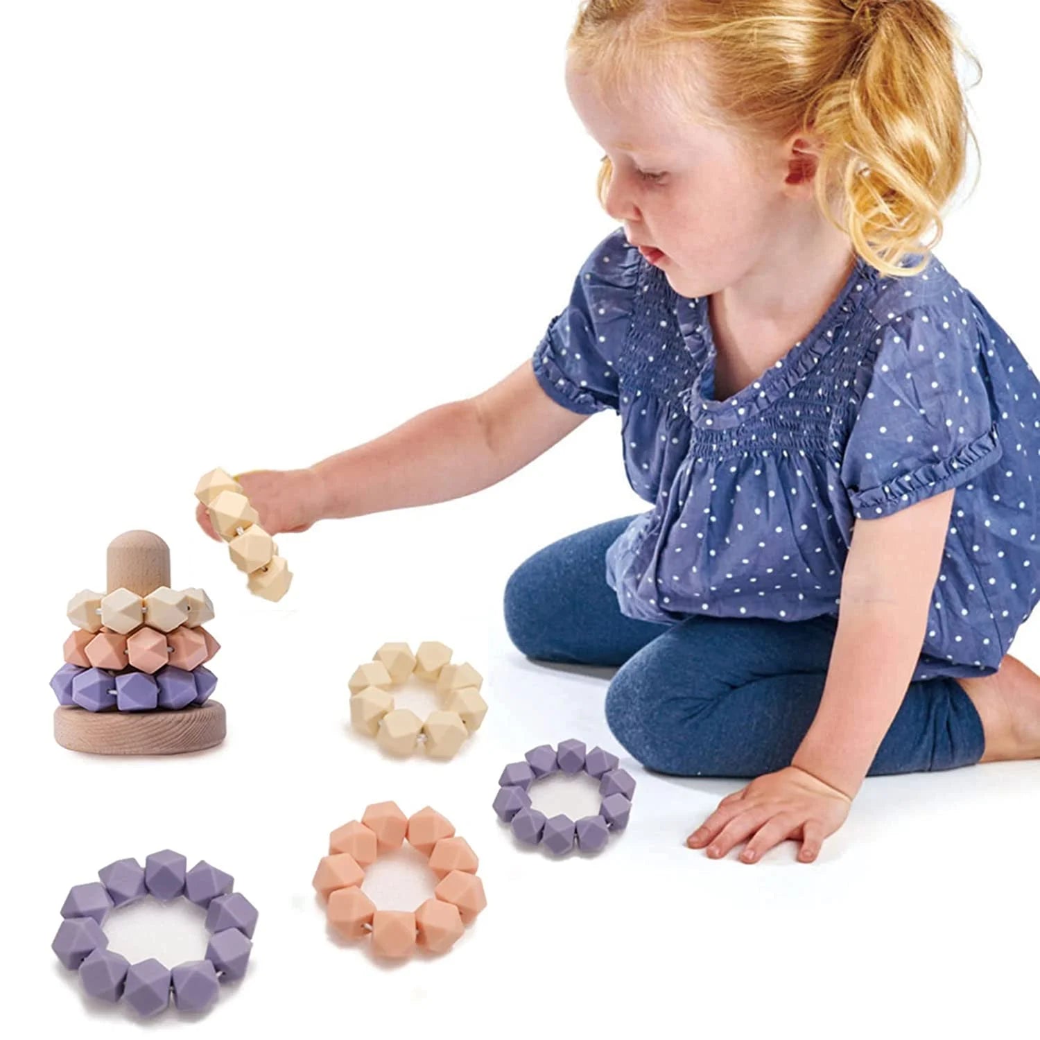 Silicone Stacking Ring Stacker Toddler Teething Toy X733060