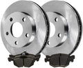 Pair of 2 Front Disc Brake Kit Rotors and Ceramic Pads S3623