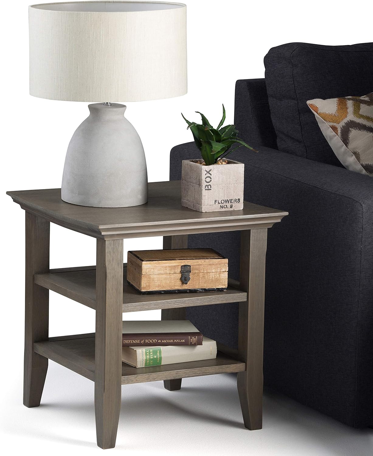 Distressed Grey End Table H54382