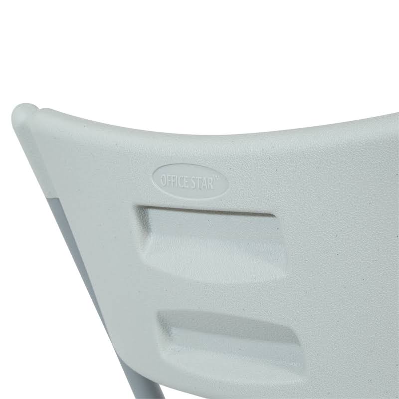 White/Grey Plastic Resin Chair 4 Pack X115