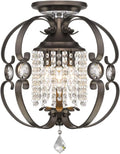 Brushed Etruscan Bronze Semi-Flush Pendant J28522
