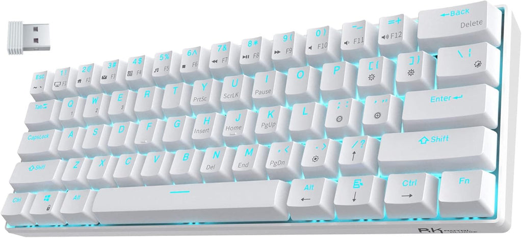 White 61 Key Wireless Mechanical Keyboard Z780114