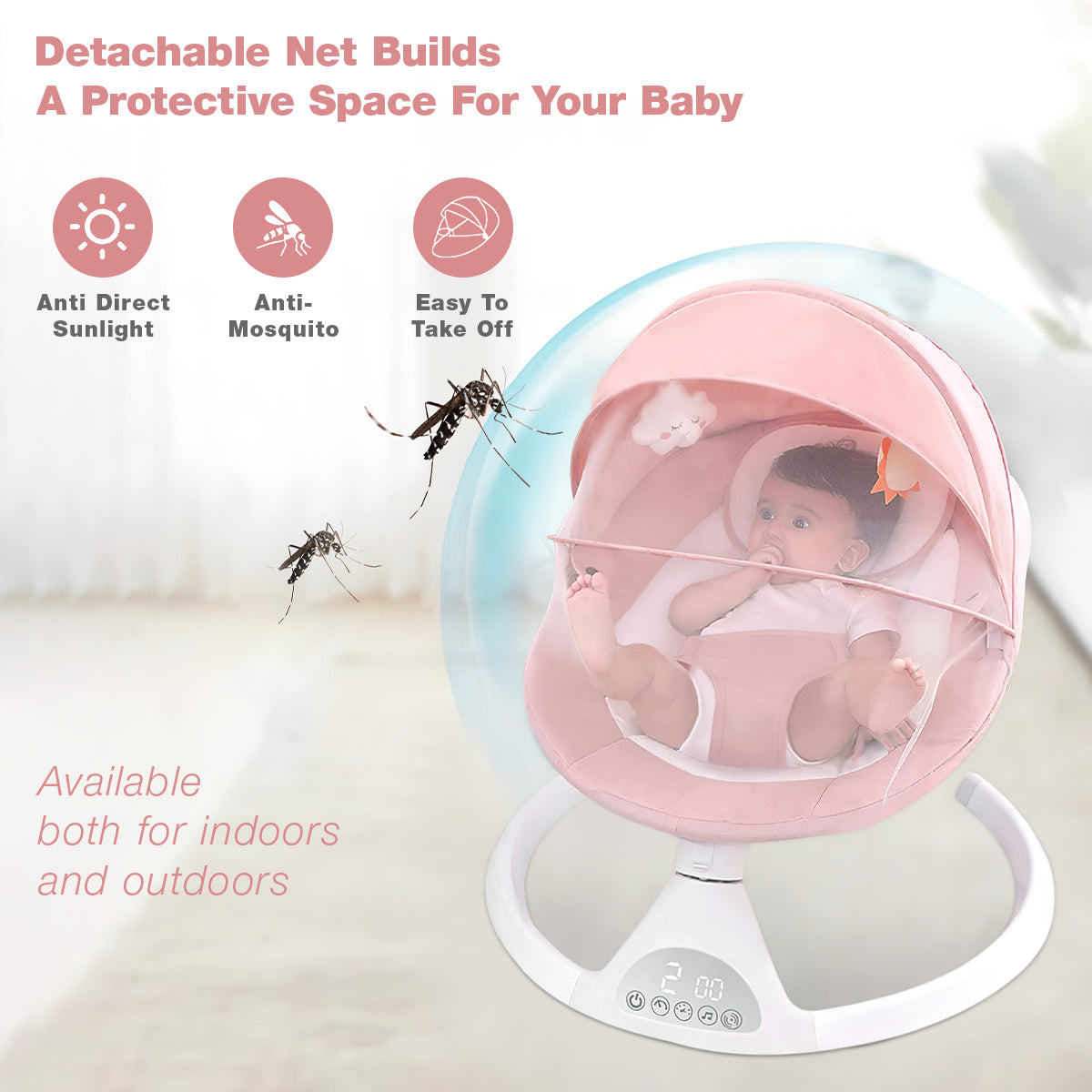 Pink Baby Swing H8863