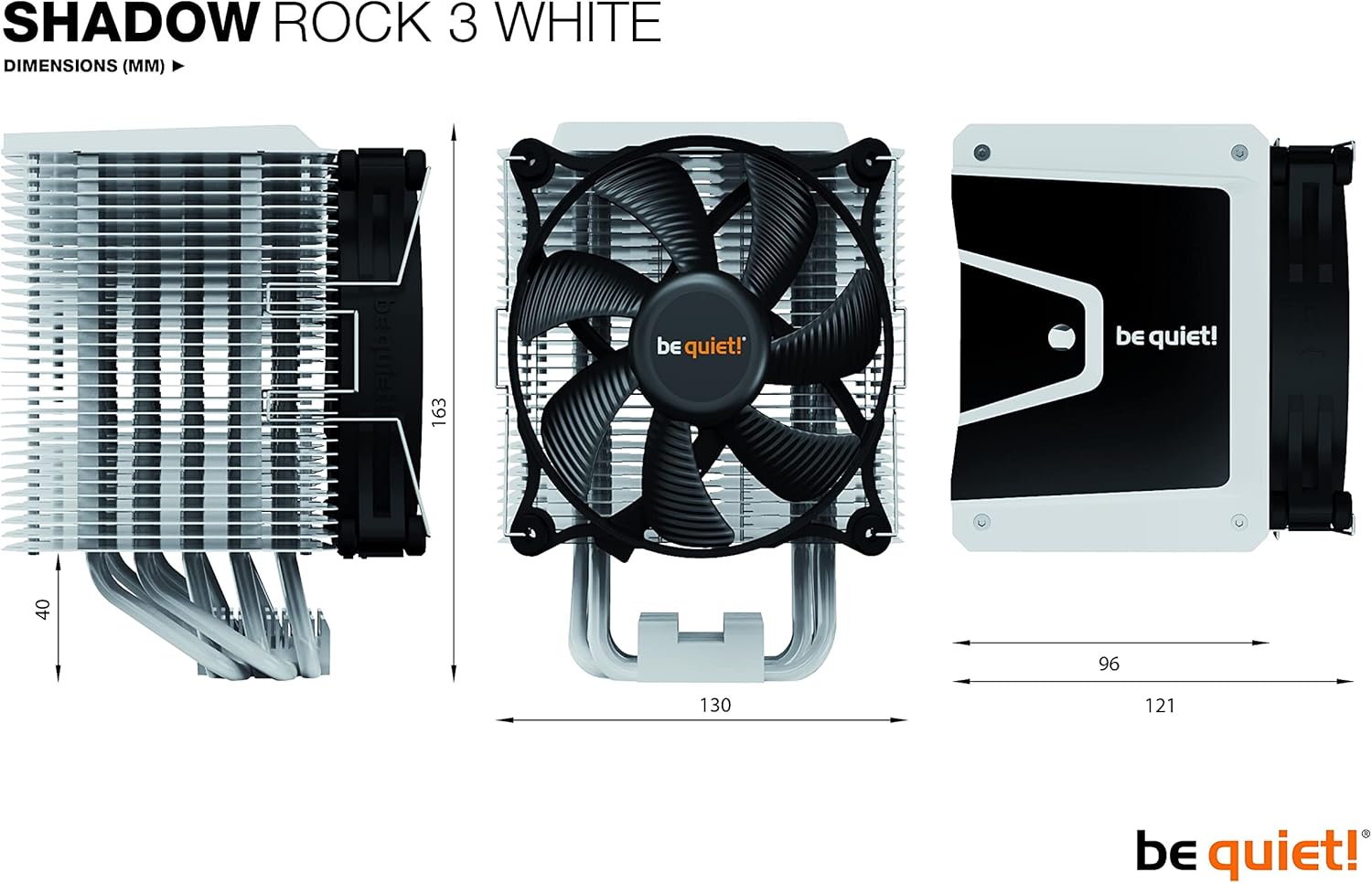 White CPU Cooler with 120mm PWM Fan K29767