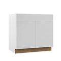 White ADA Sink Base Kitchen Cabinet U631623