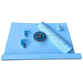 Bright Chrome ABS Plastic Shower Base with Center Drain X65808