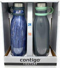2 Pack Vacuum-Insulated Stainless Steel Water Bottles I277