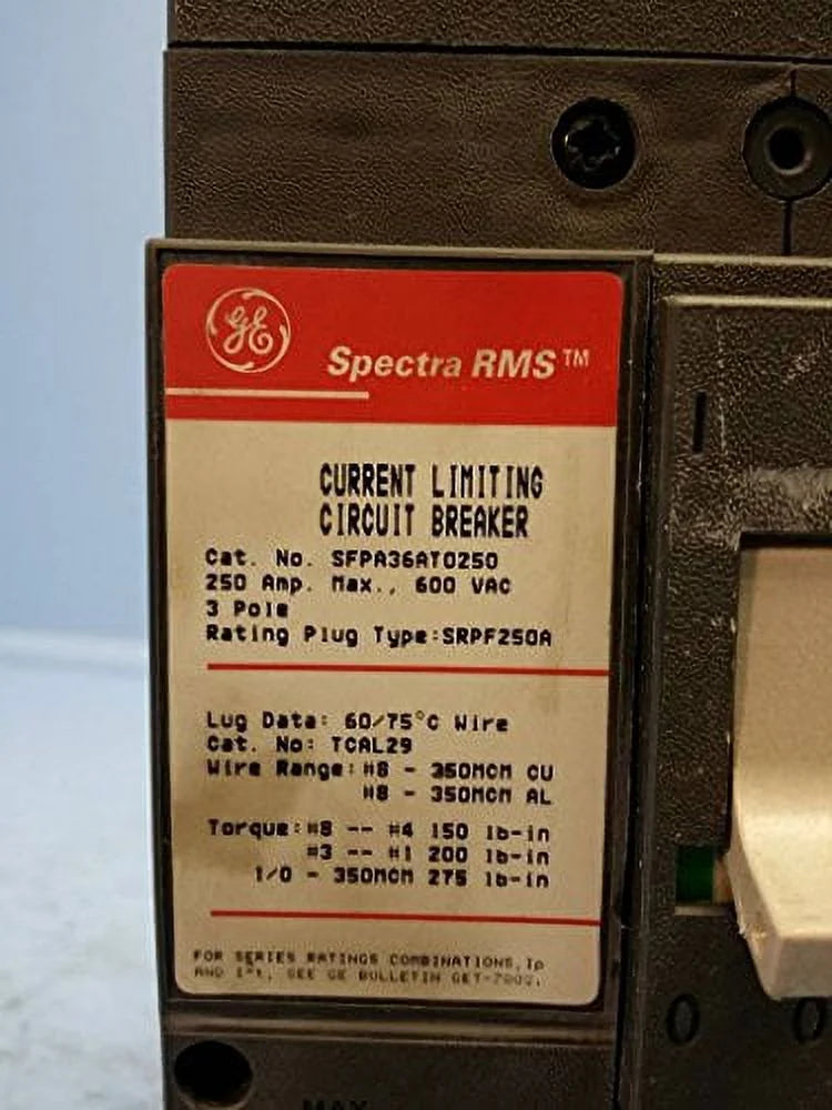 250A Spectra Circuit Breaker 200 Amp Plug 600V R5531
