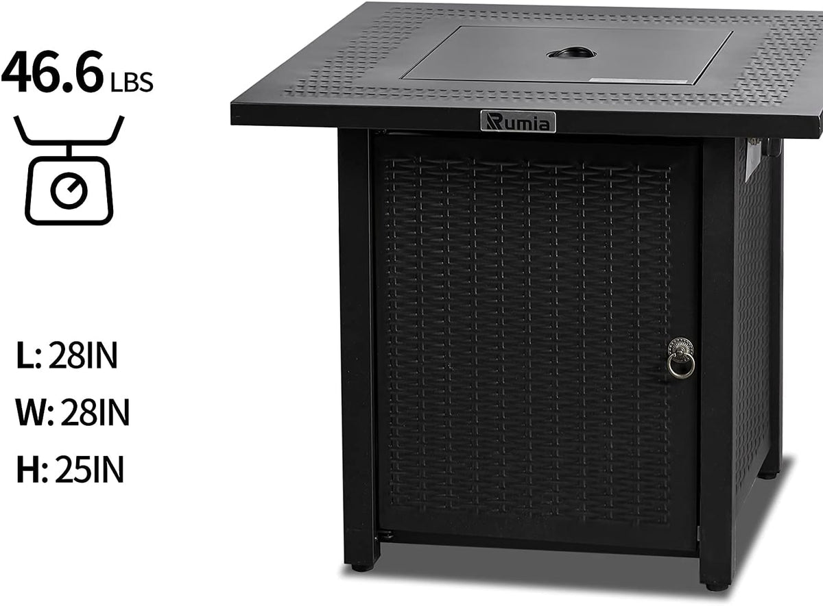 Propane Fire Pit Table with Lid B669987