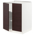 White Base Cabinet with Shelves and 2 Doors D761