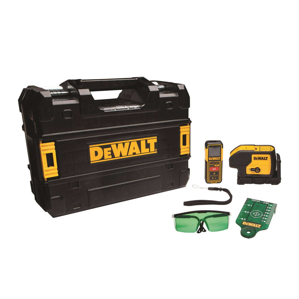 Green 3 Spot Laser and 100 ft. Laser Distance Measurer W644