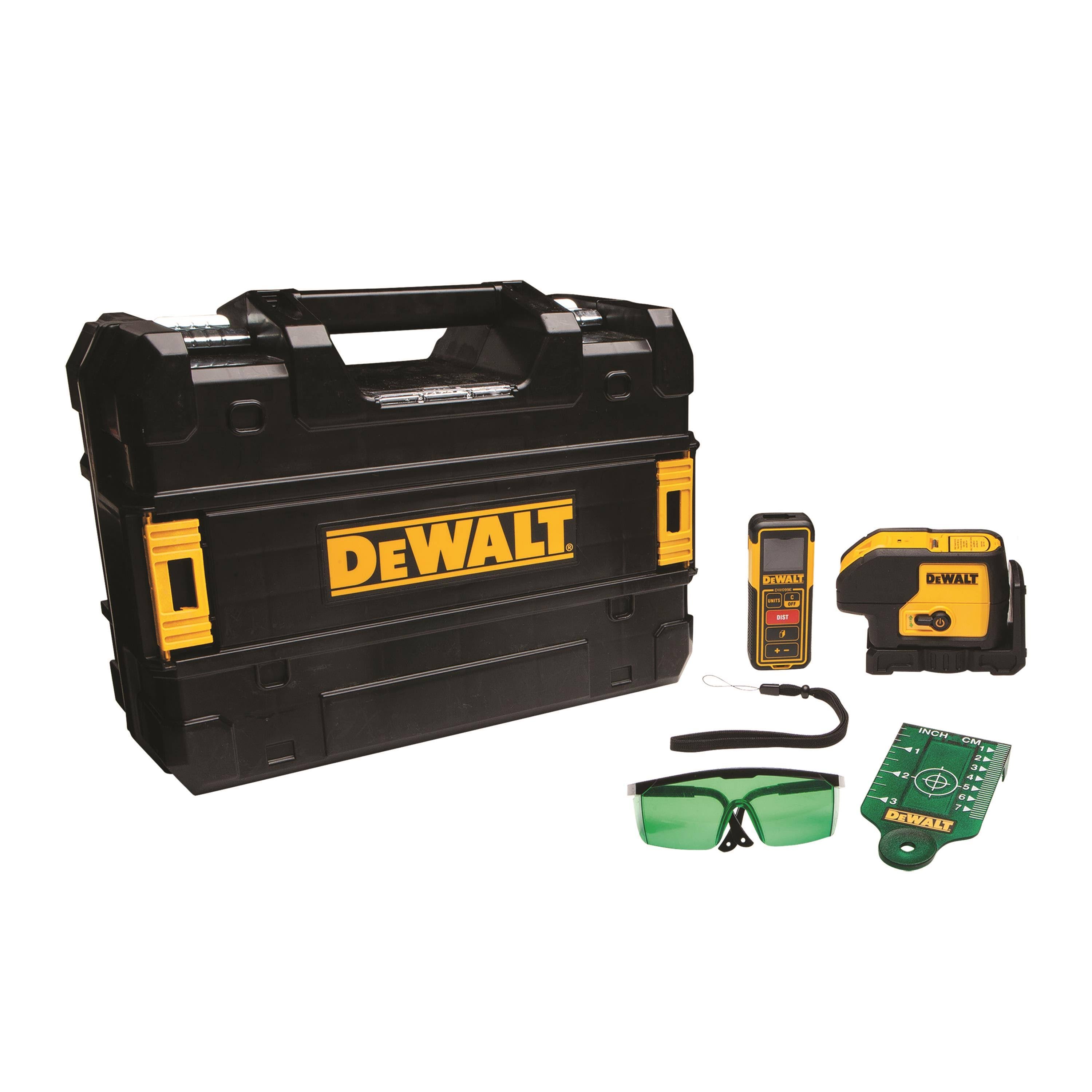 Green 3 Spot Laser and 100 ft. Laser Distance Measurer W644