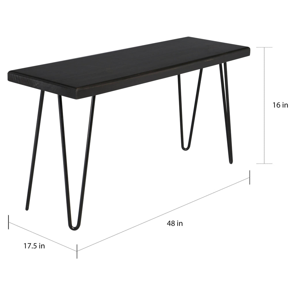 Rustic White Wood Bench A13598