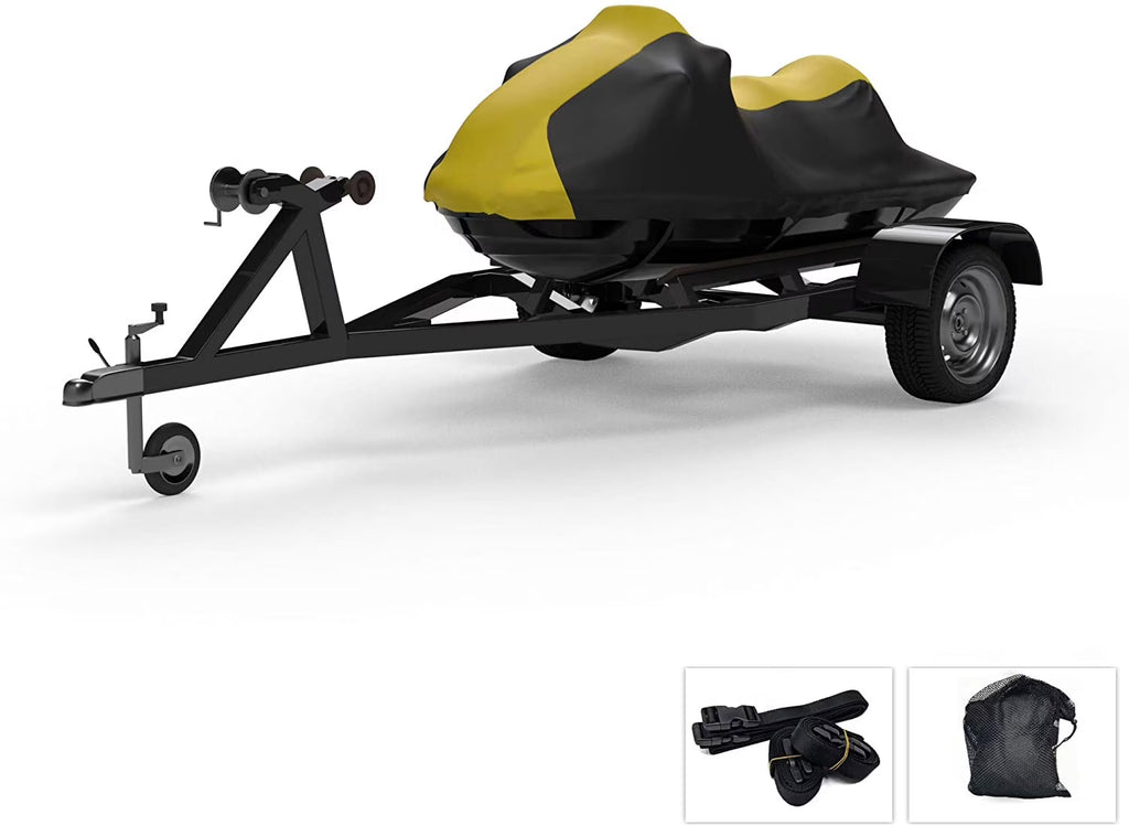 Yellow/Black Jet Ski Covers with Trailer Straps and Storage Bag P91567