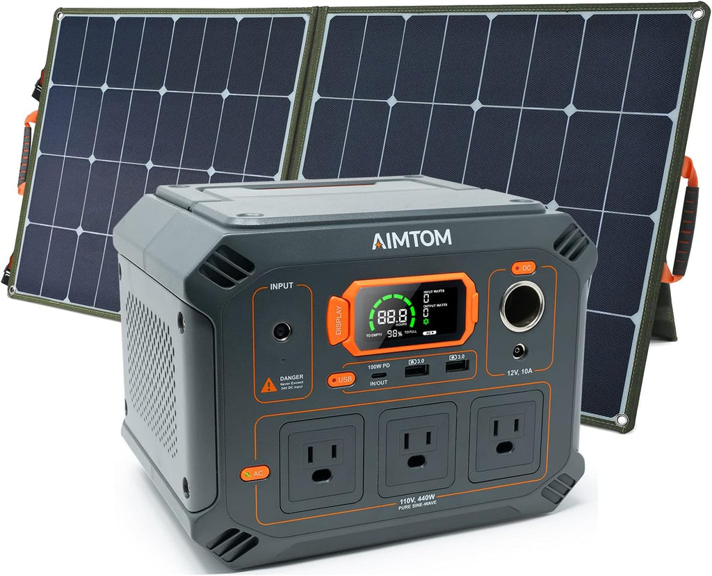Portable Power Station 403Wh Lithium Battery Solar Generator T14569