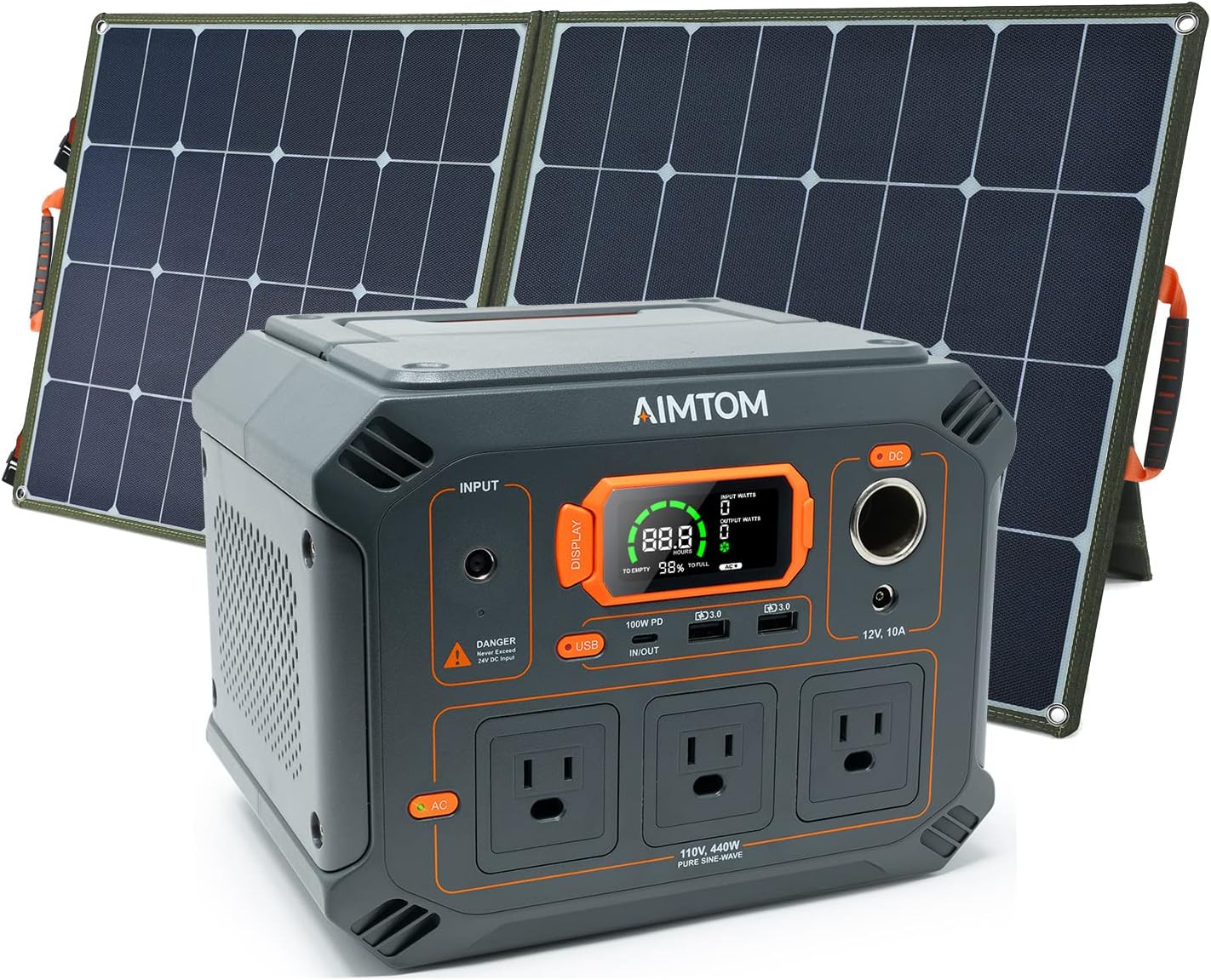 Portable Power Station 403Wh Lithium Battery Solar Generator T14569