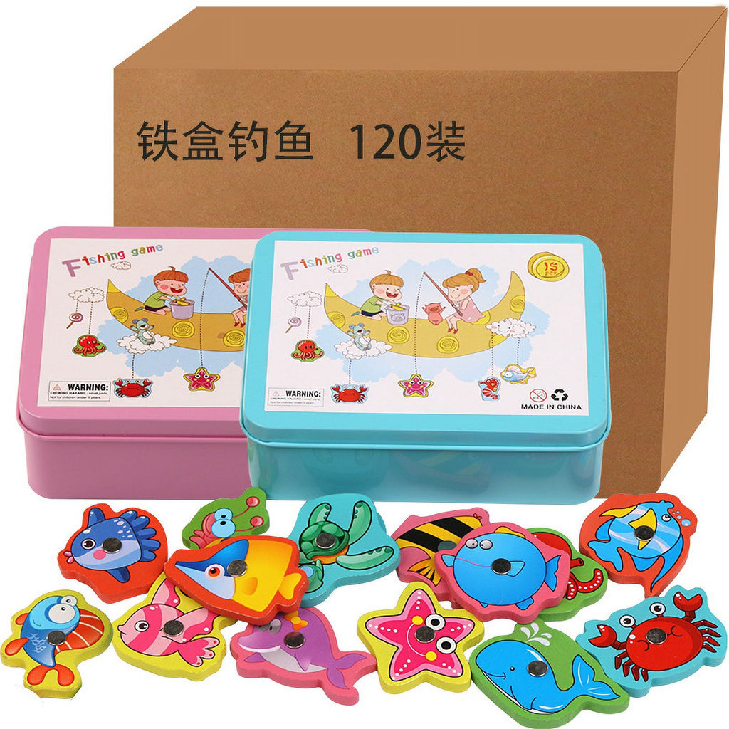 Wooden Magnetic Fishing Toy Educational Blocks H218