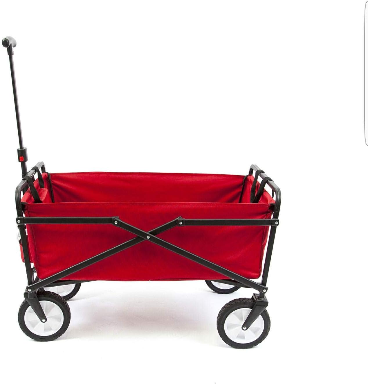 Lightweight Steel Frame Folding Utility Wagon Cart with Pockets Pack of 2 D9611