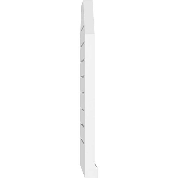 Octagonal Top Surface Mount PVC Gable Vent with Brickmoul Z78275