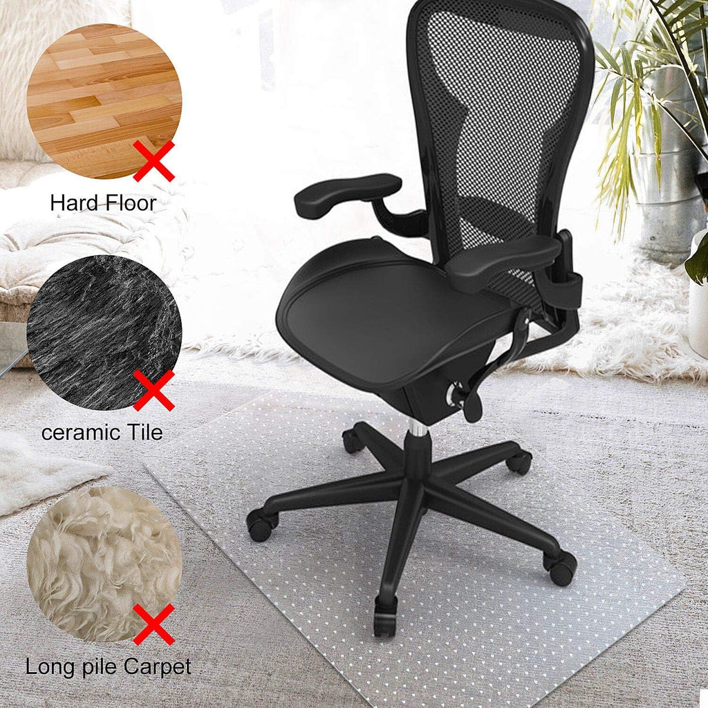 Clear Studded PVC Carpet Chair Mat Q706653