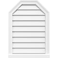 Octagonal Top Surface Mount PVC Gable Vent with Brickmoul Z78275