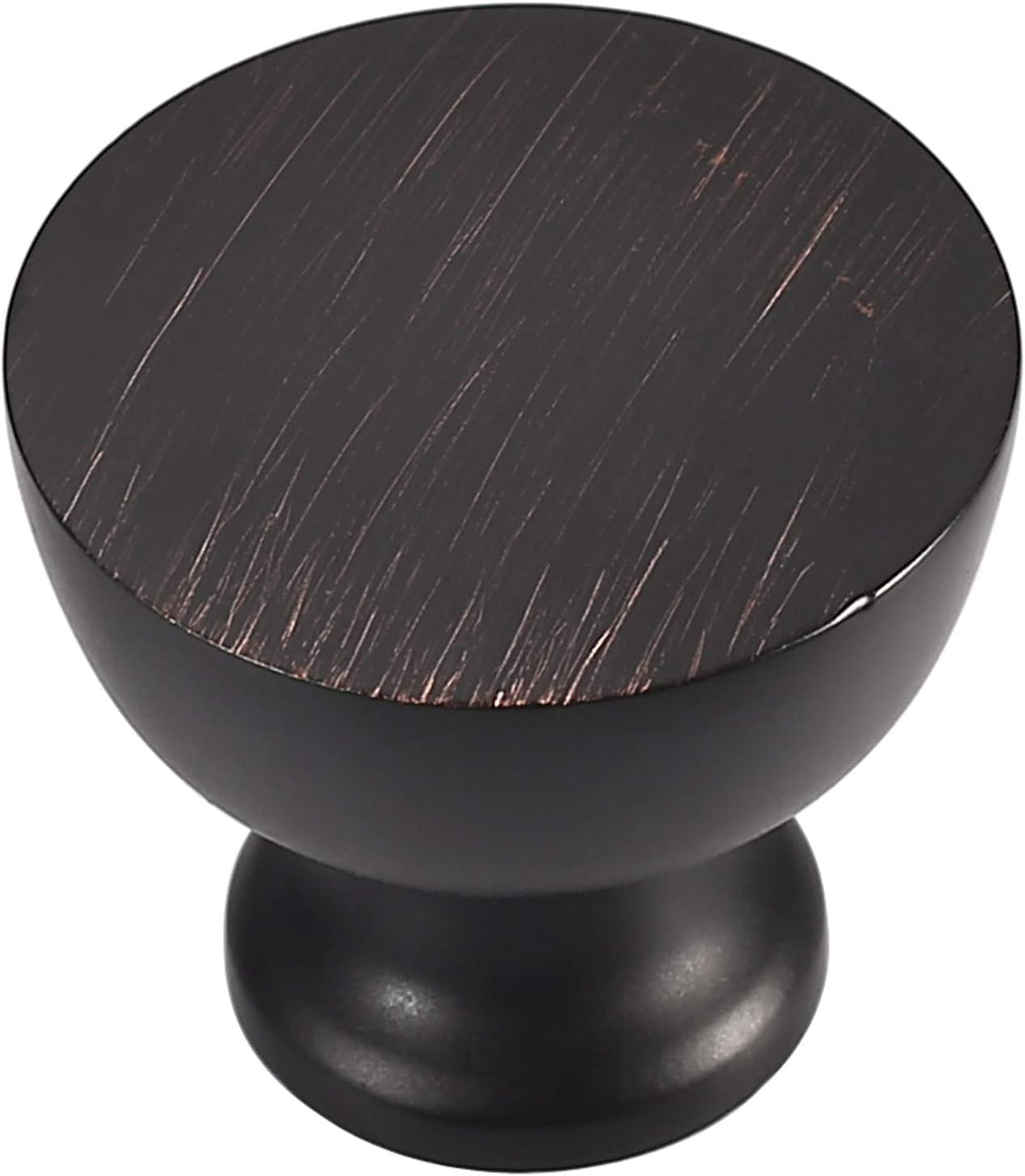 Flat Black 1-1/8 Inch Diameter Mushroom Round Cabinet Knobs 25 Pack E765432