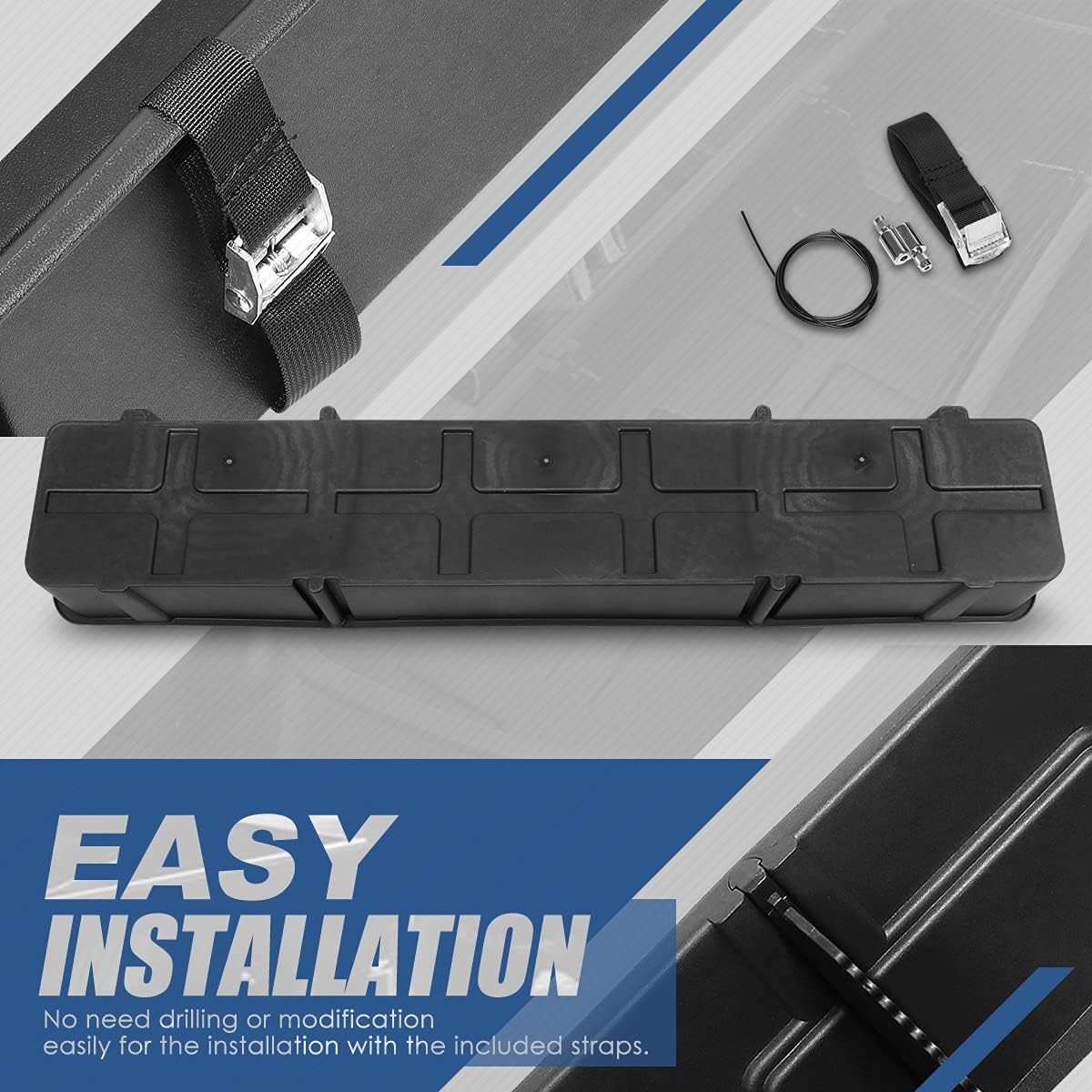 Matte Black Under Seat Cargo Storage Box Organizer G9407