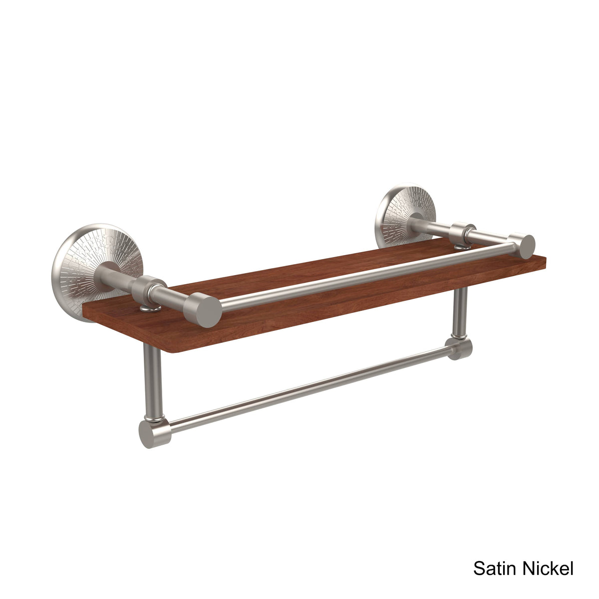 IPE Ironwood Shelf with Gallery Rail and Towel Bar M510121