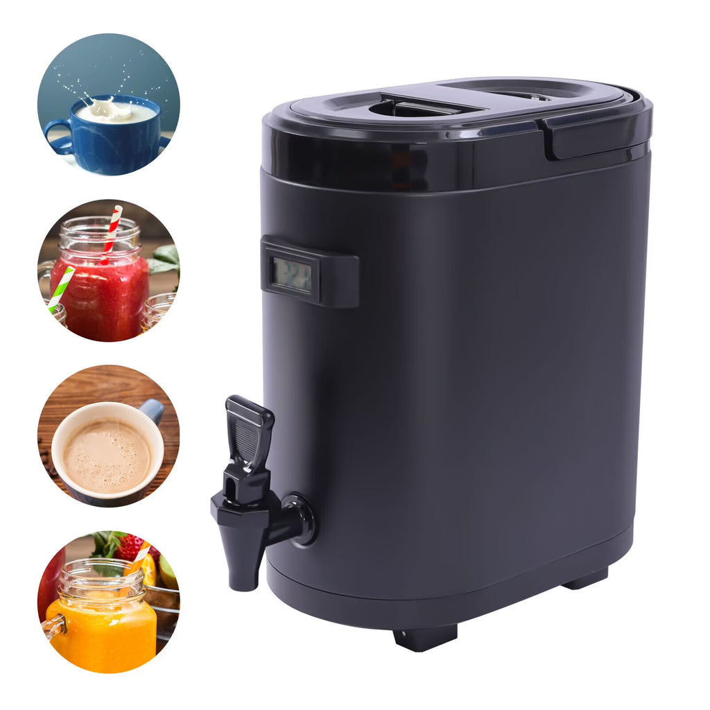 Black Insulated Beverage Dispenser with Handle F961