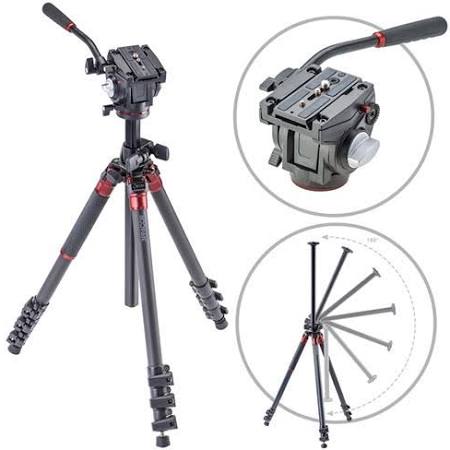 Carbon Fiber Tripod with Fluid Video Head B3044