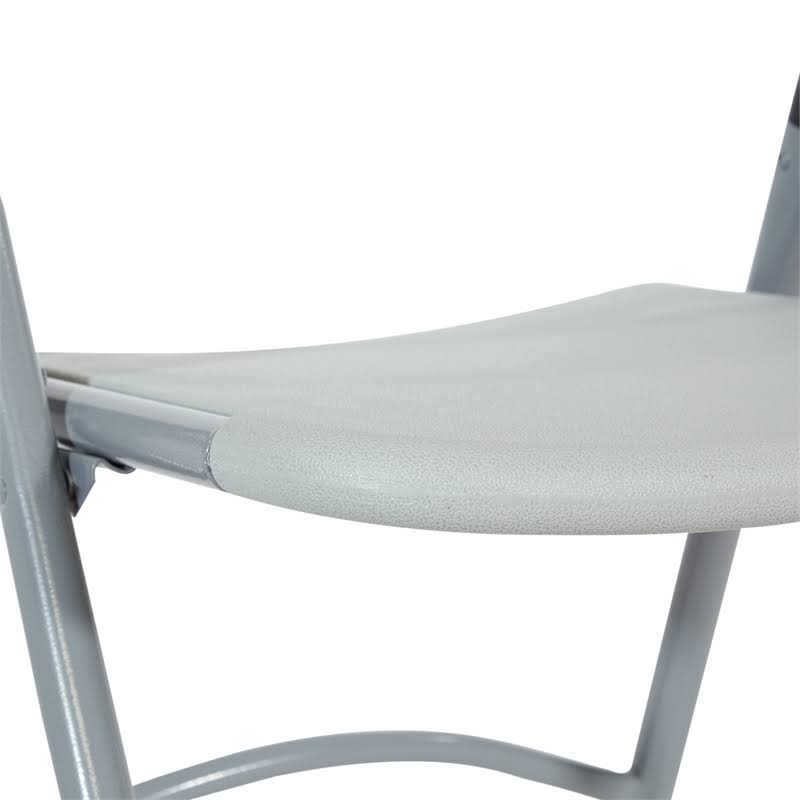 White/Grey Plastic Resin Chair 4 Pack X115