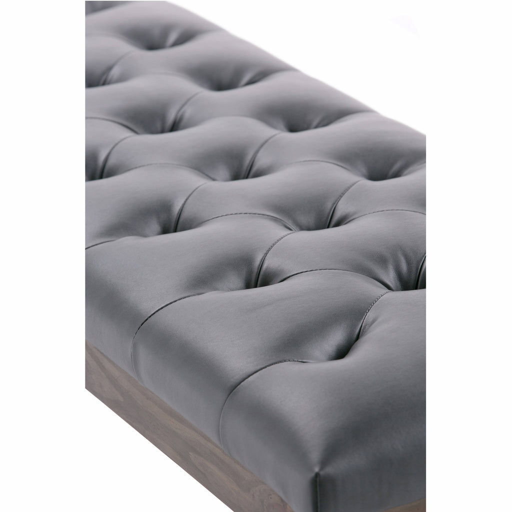 Distressed Saddle Brown Rectangle Ottoman Bench G7036