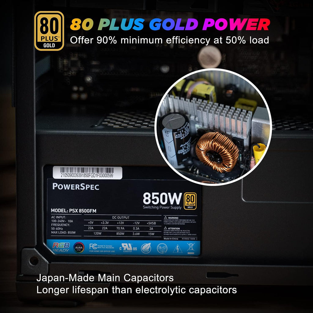650W 80 Plus Bronze Non-Modular ATX Power Supply D6470